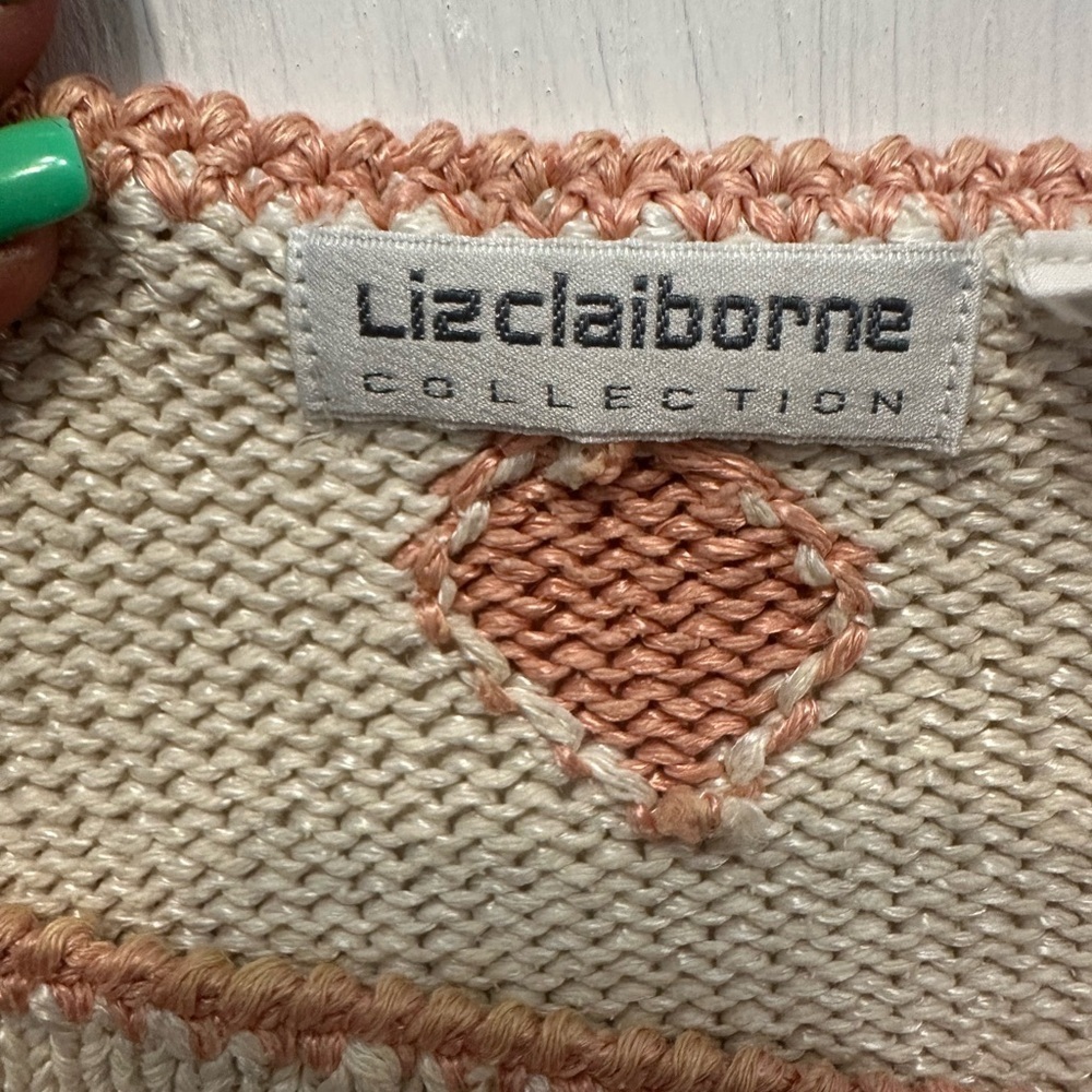 True Vintage 1980s–90s Liz Claiborne Collection Silk Blend Sweater Top - Picture 5 of 13